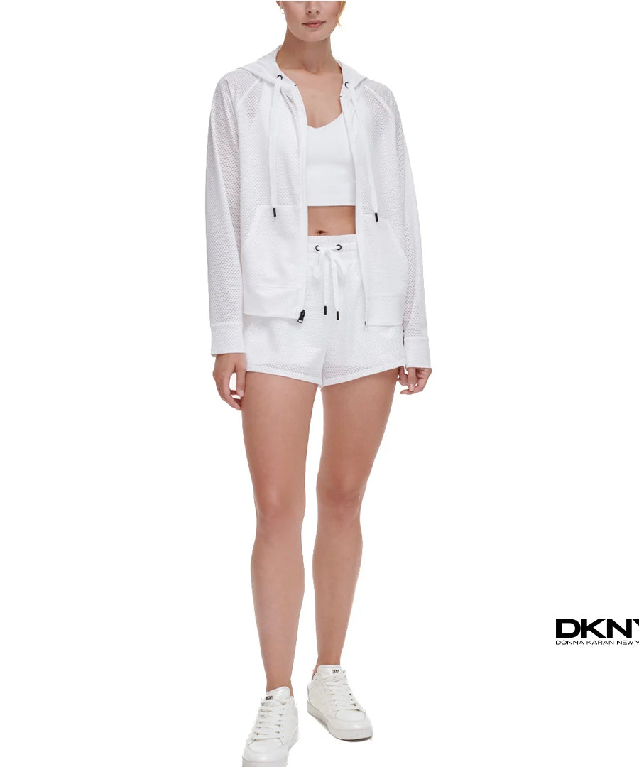 جاكيت رياضي نسائي خفيف من DKNY بخامة Mesh قابلة للتنفس