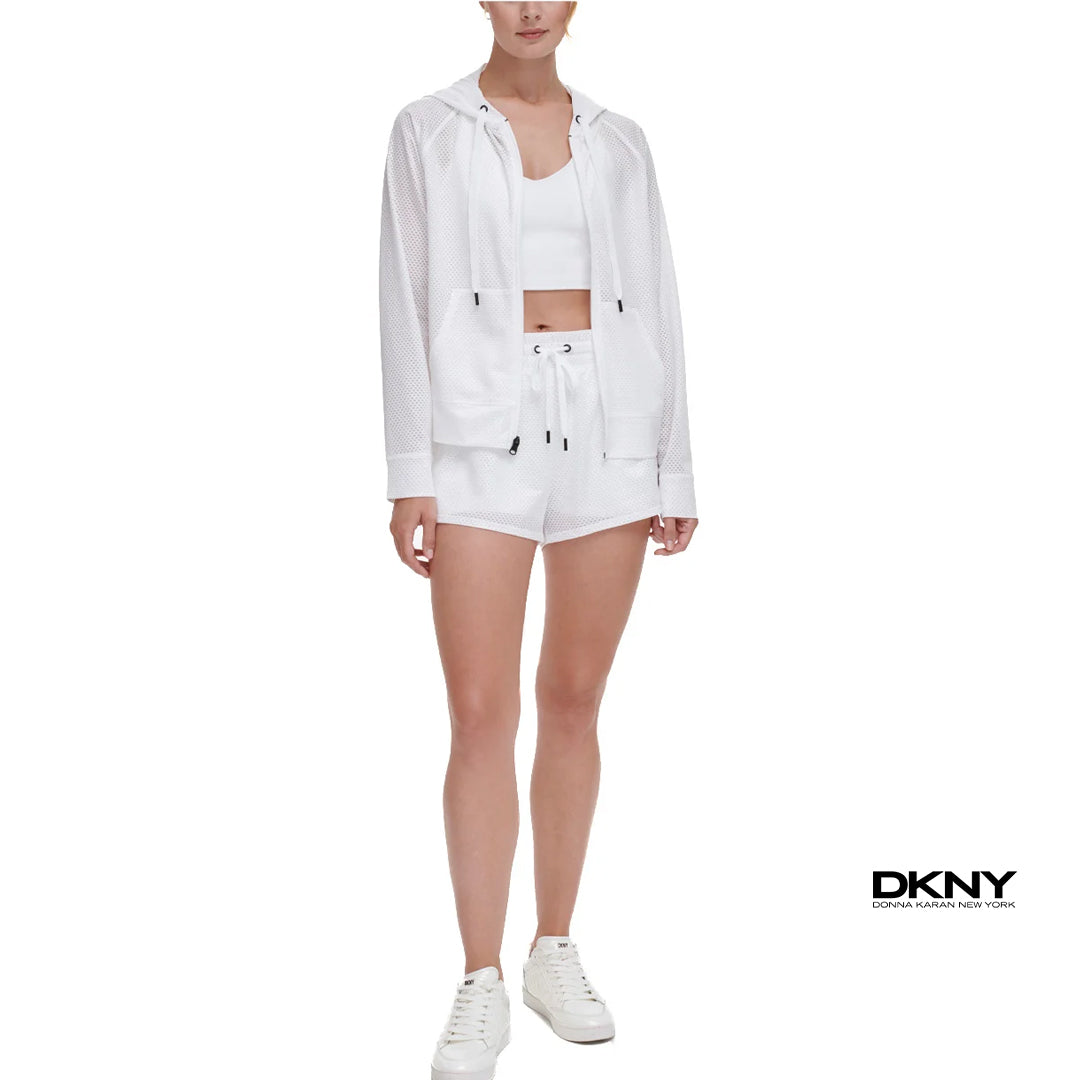 جاكيت رياضي نسائي خفيف من DKNY بخامة Mesh قابلة للتنفس