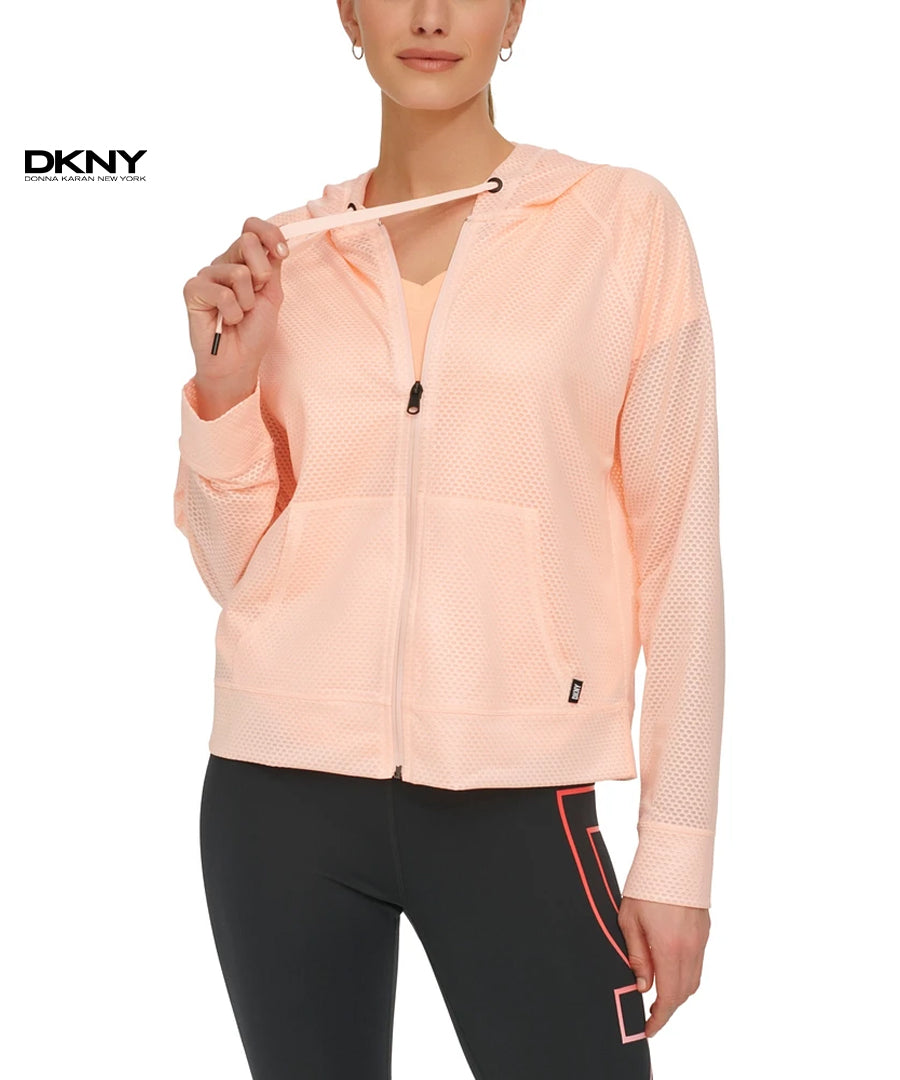 جاكيت رياضي نسائي خفيف من DKNY بخامة Mesh قابلة للتنفس