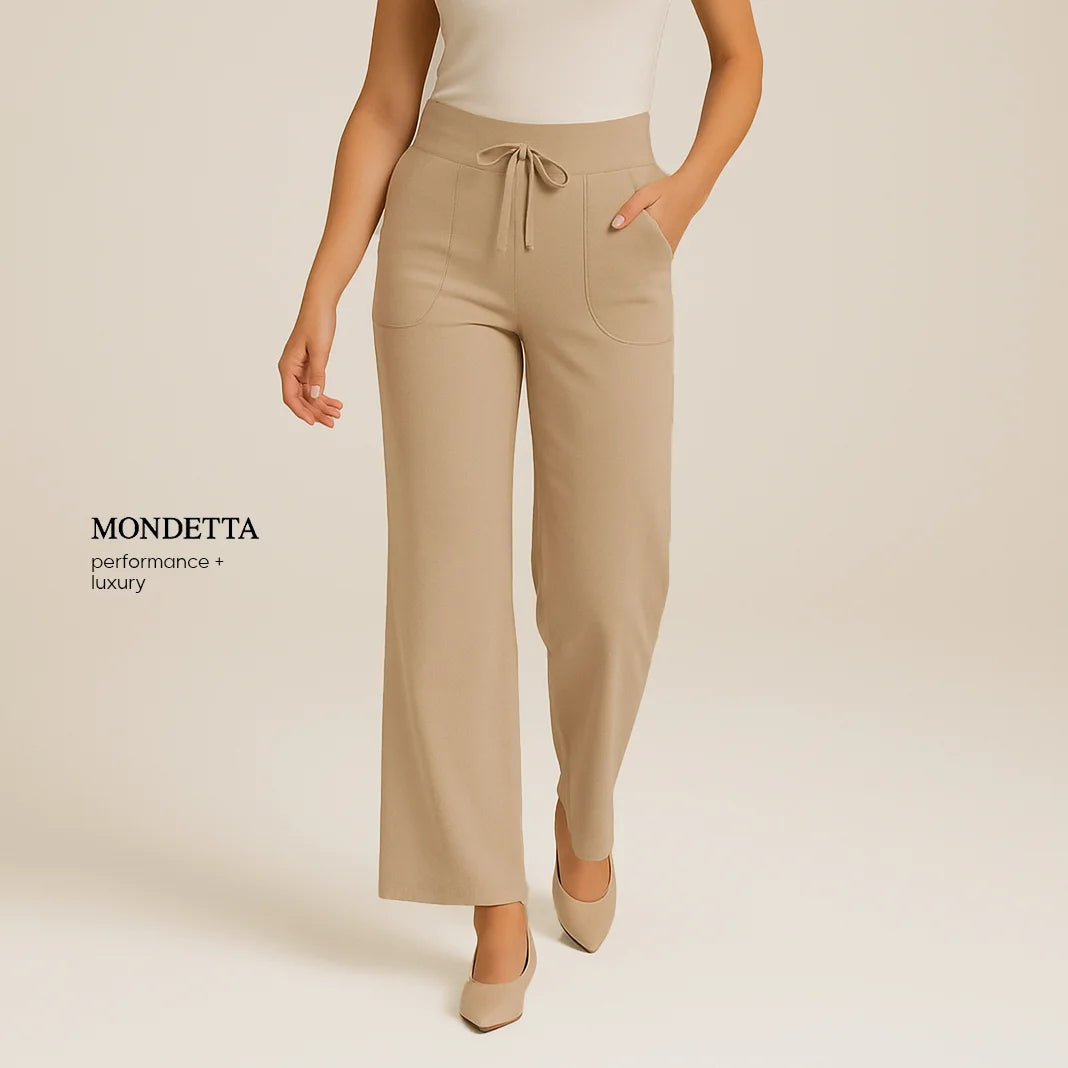 Mondetta Women's High-Waist Lounge Pants with Pockets – Relaxed Fit for Ultimate Comfort