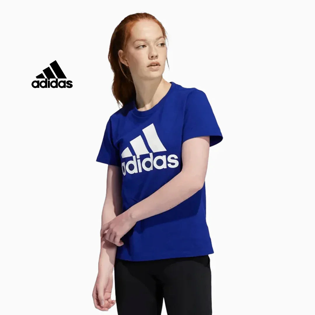 adidas-badgeFront view of Adidas Badge Of Sport Classic T-Shirt in Victory Blue