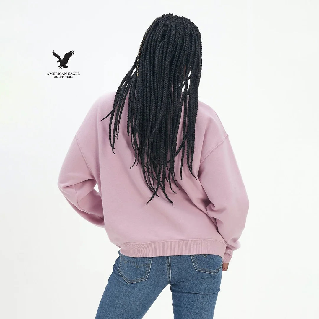 سويت شيرت نسائي بياقة مستديرة من American Eagle