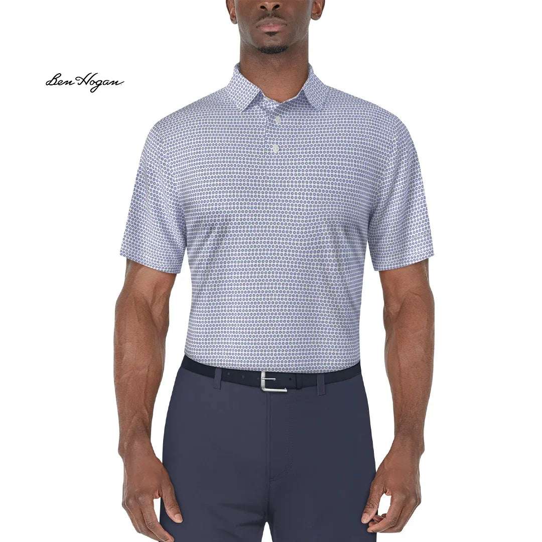 تيشيرت جولف بن هوغان من الأمام بطبعة أزهار صغيرة