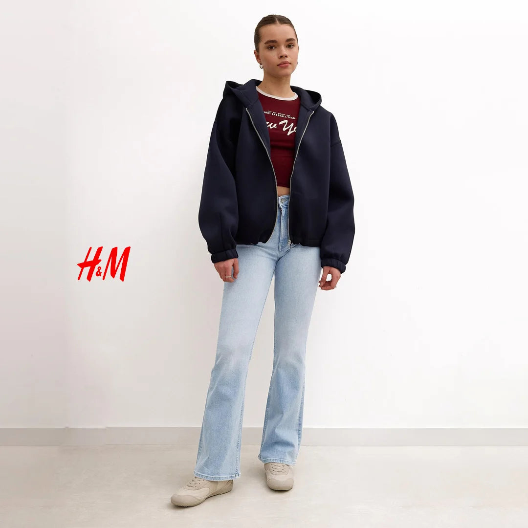 بنطال جينز واسع Flared من H&M – مجموعة DIVIDED