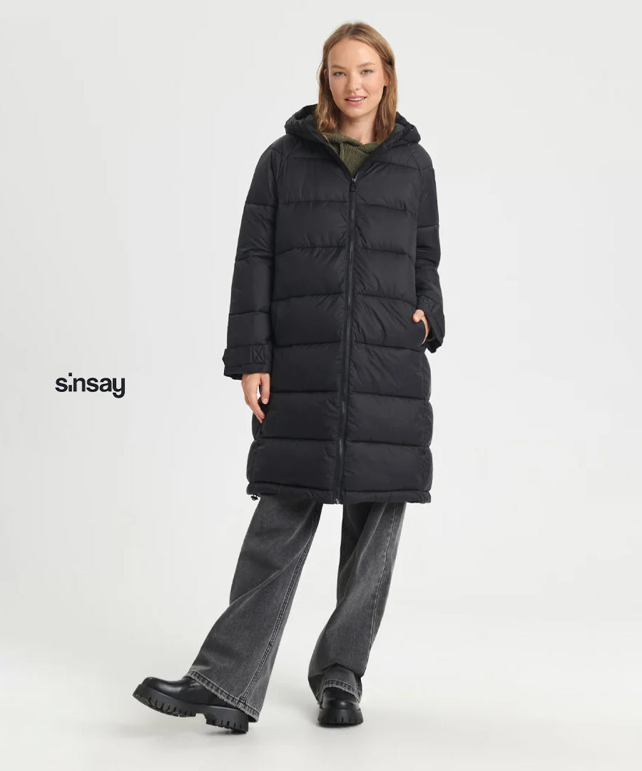 معطف نسائي مبطن طويل من Sinsay