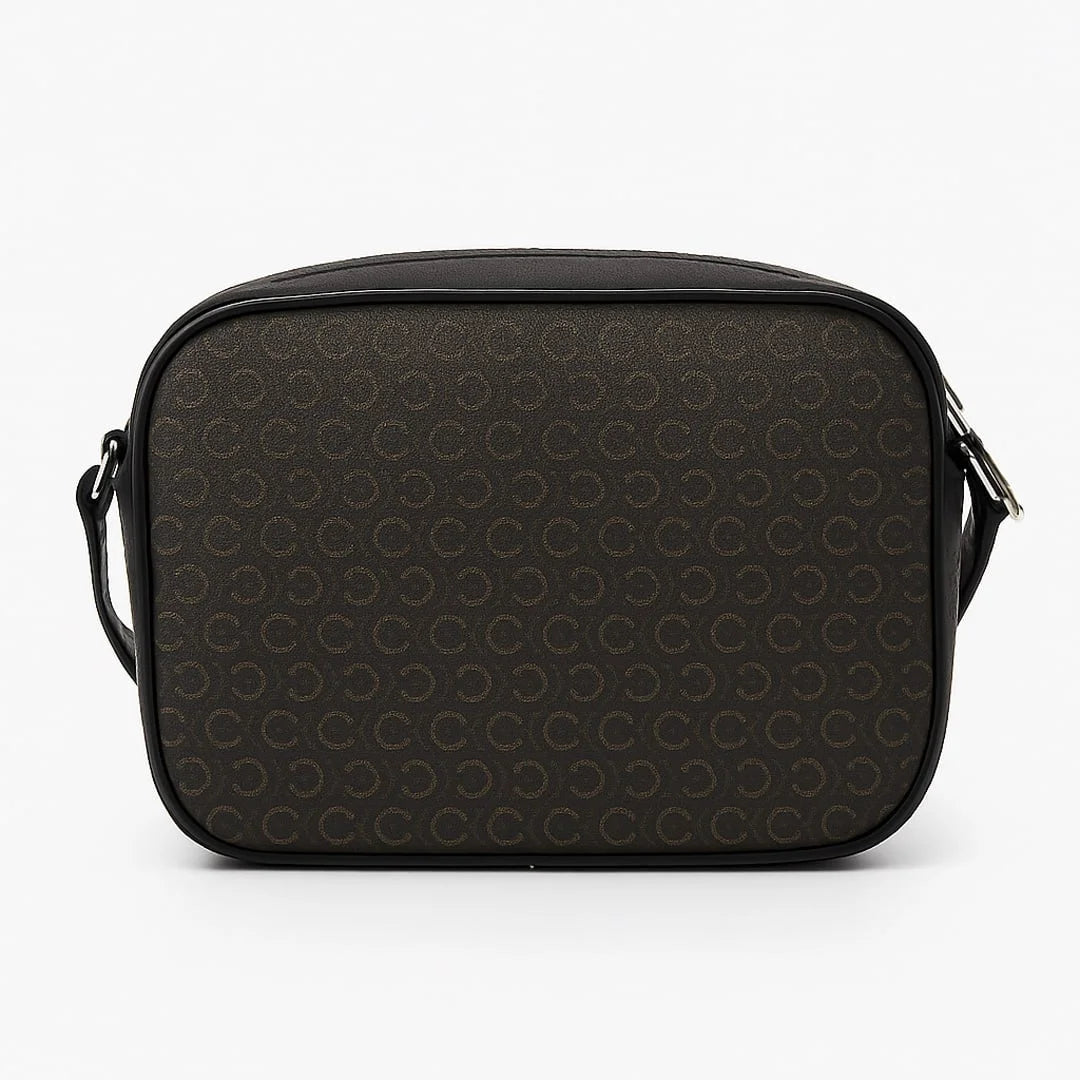 GUESS Logo Print Crossbody Bag - Brown