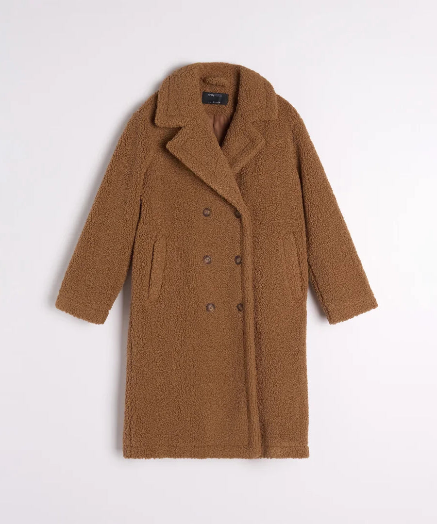 معطف نسائي من قماش تيدي الناعم من Sinsay