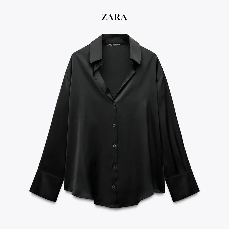 قميص ساتان نسائي من ZARA
