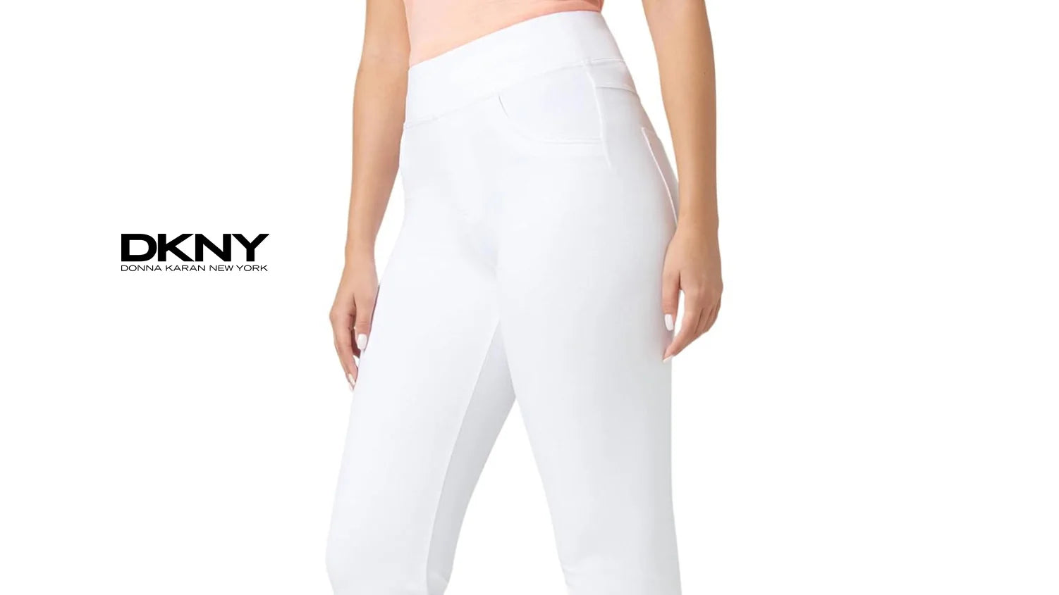 بنطلون جينز سكيني بخصر عالٍ من DKNY – راحة وأناقة للنساء 2025