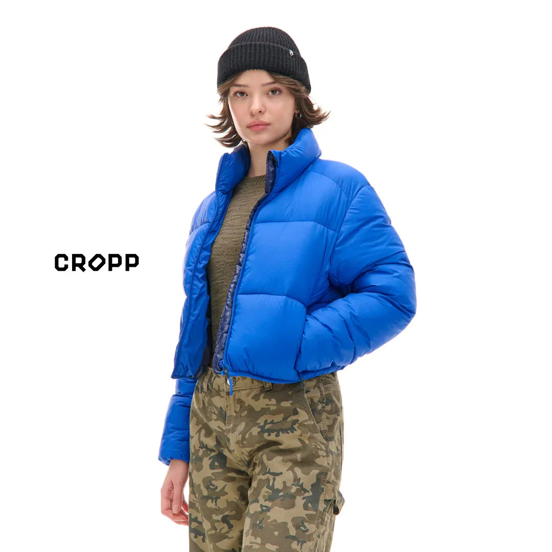 جاكيت نسائي قصير مبطن من Cropp | لون أزرق فاتح عصري – متوفر الآن على Modisly