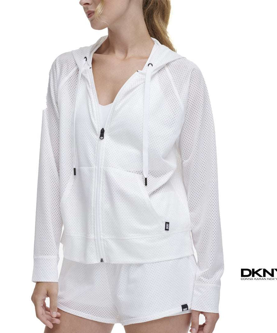 DKNY - Chintz Honeycomb Mesh Lightweight Jacket | جاكيت رياضي خفيف بنقشة شبكية – دي كيه إن واي