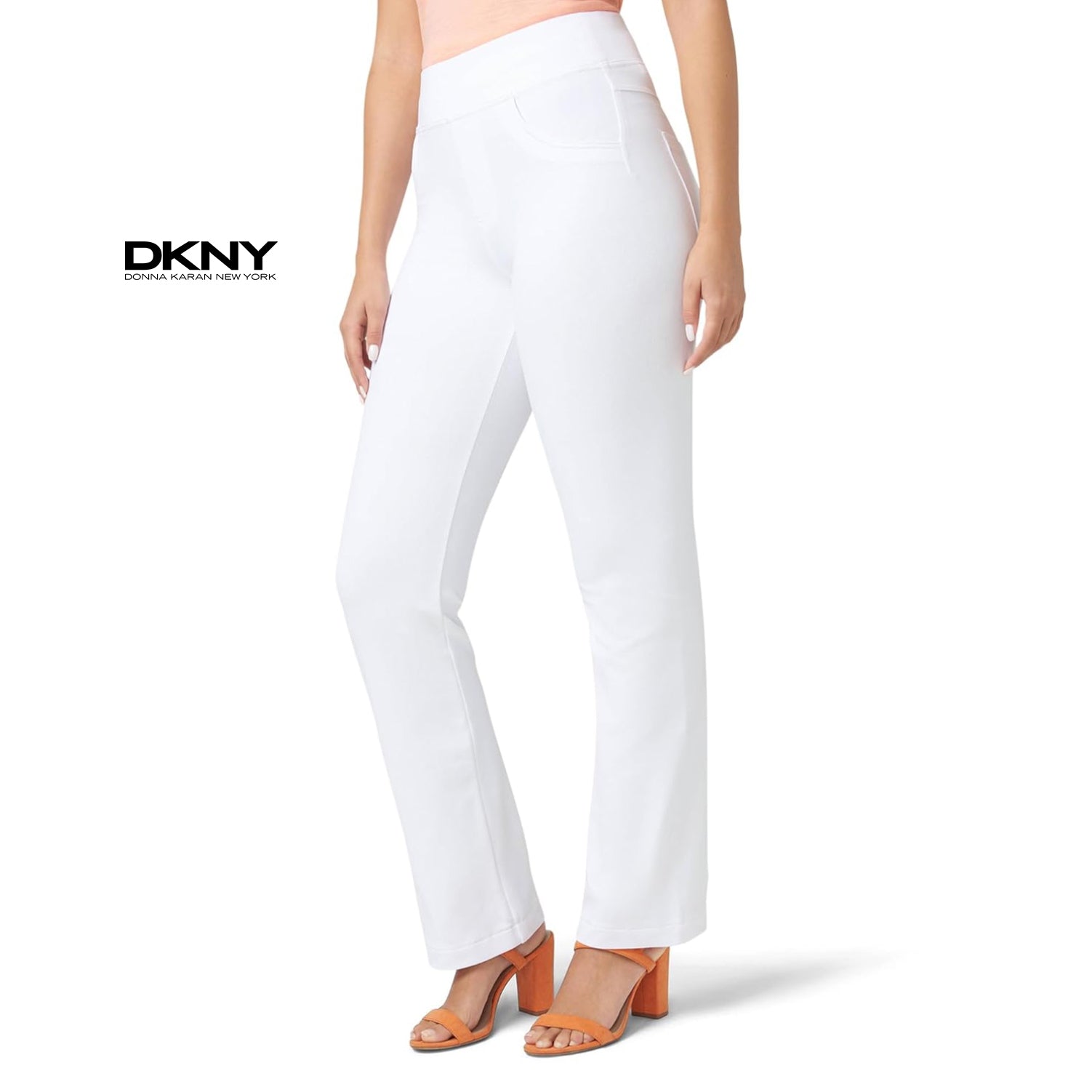 بنطال جينز نسائي عالي الخصر من DKNY – قماش ناعم بقصّة سكيني أنيقة