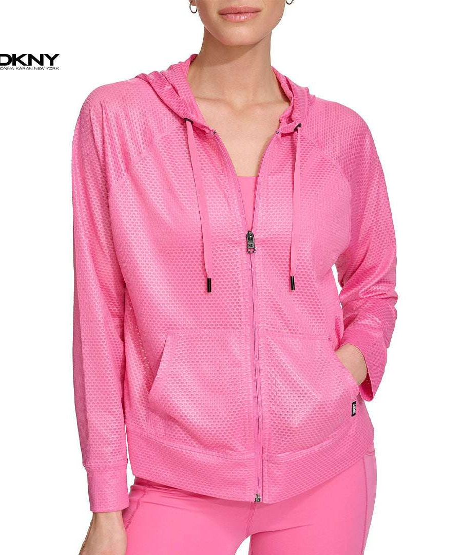 DKNY - Chintz Honeycomb Mesh Lightweight Jacket | جاكيت رياضي خفيف بنقشة شبكية – دي كيه إن واي
