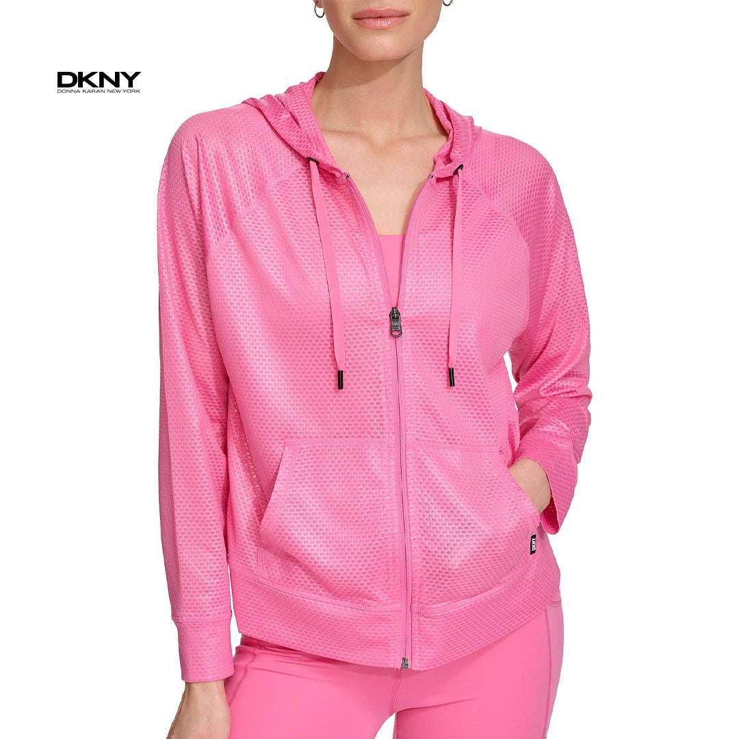 DKNY - Chintz Honeycomb Mesh Lightweight Jacket | جاكيت رياضي خفيف بنقشة شبكية – دي كيه إن واي