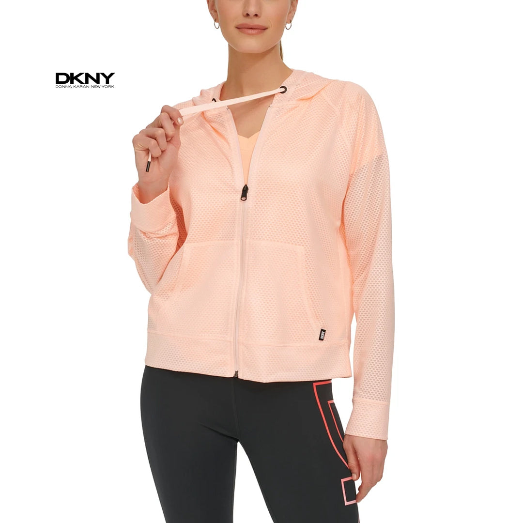 جاكيت رياضي نسائي خفيف من DKNY بخامة Mesh قابلة للتنفس