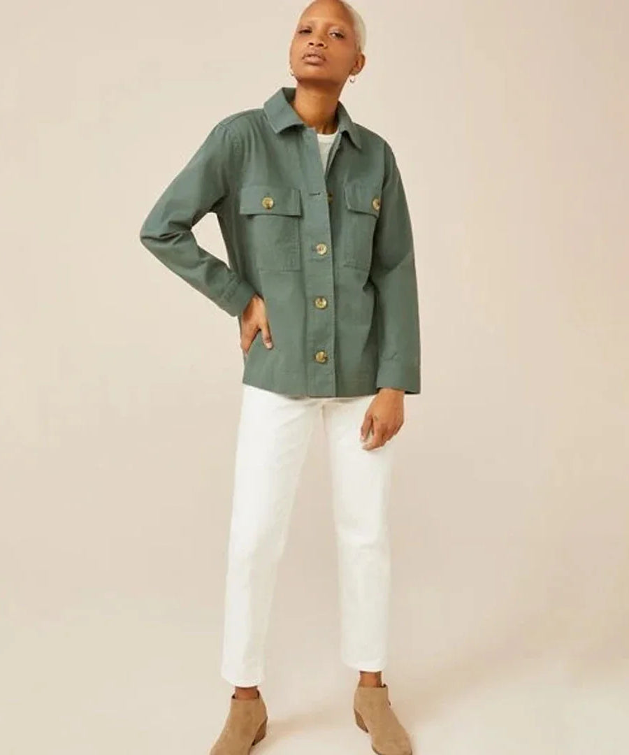 Free Assembly Surplus Shirt Jacket – Green | جاكيت قميص سرفيس من فري أسيمبلي – أخضر