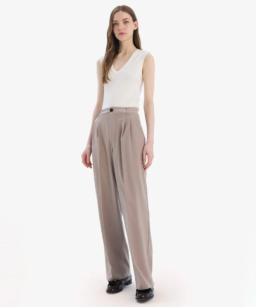 High-Waist Wide-Leg Pants | بنطال واسع بخصر عالي