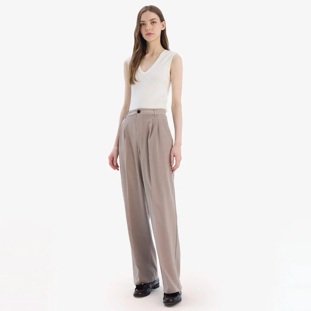 High-Waist Wide-Leg Pants | بنطال واسع بخصر عالي