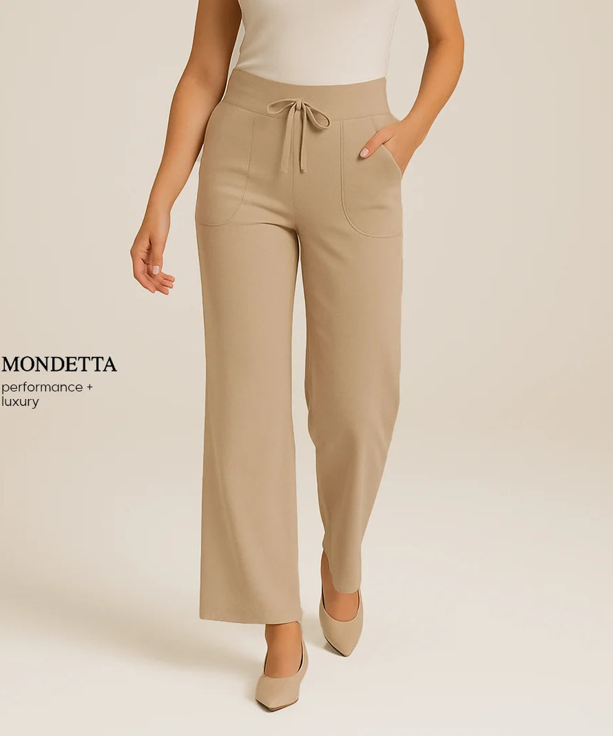 Mondetta Women's High-Waist Lounge Pants with Pockets – Relaxed Fit for Ultimate Comfort