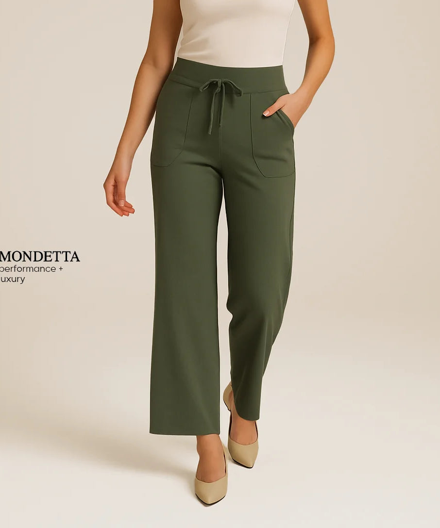 Mondetta Women's High-Waist Lounge Pants with Pockets – Relaxed Fit for Ultimate Comfort