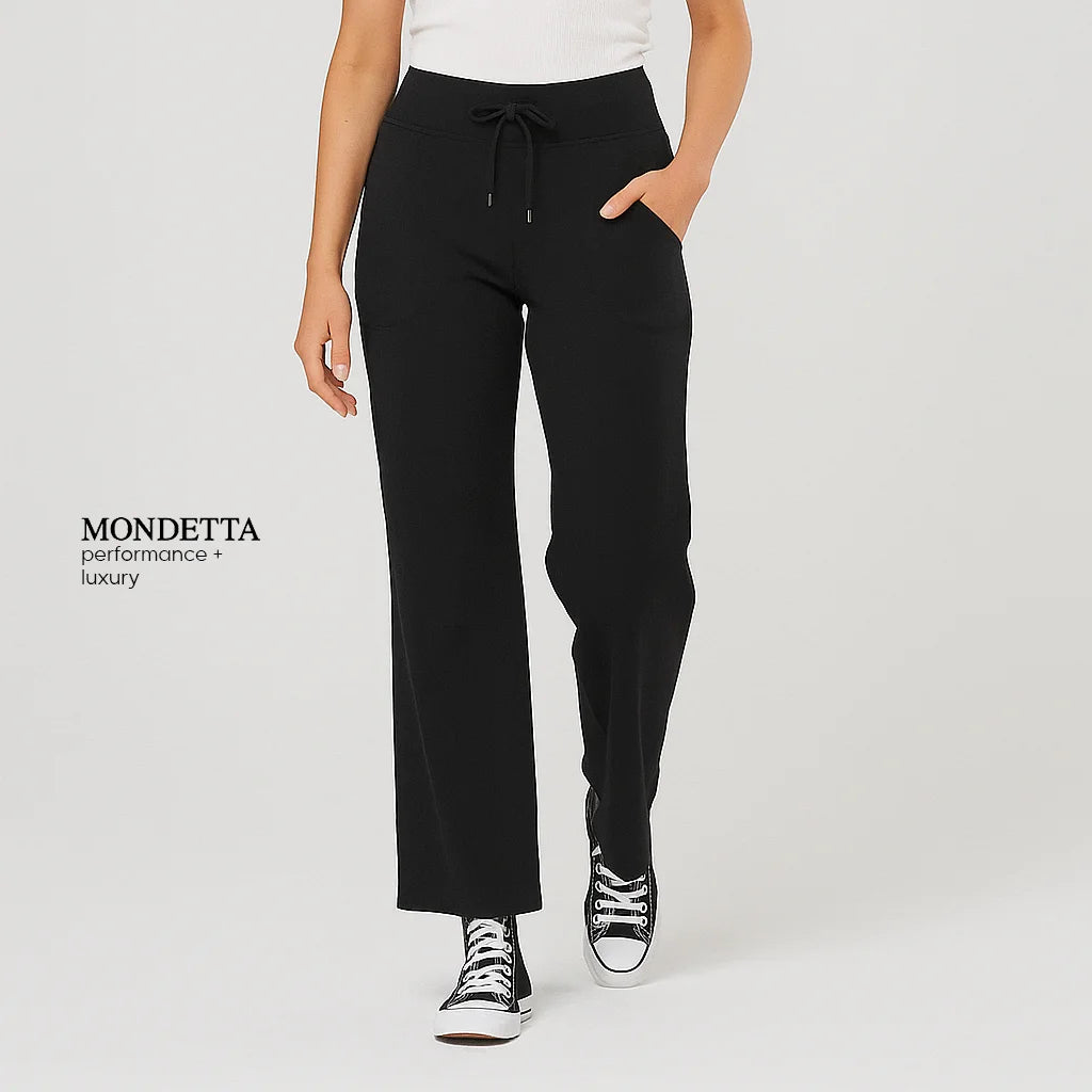 Mondetta Women's High-Waist Lounge Pants with Pockets – Relaxed Fit for Ultimate Comfort