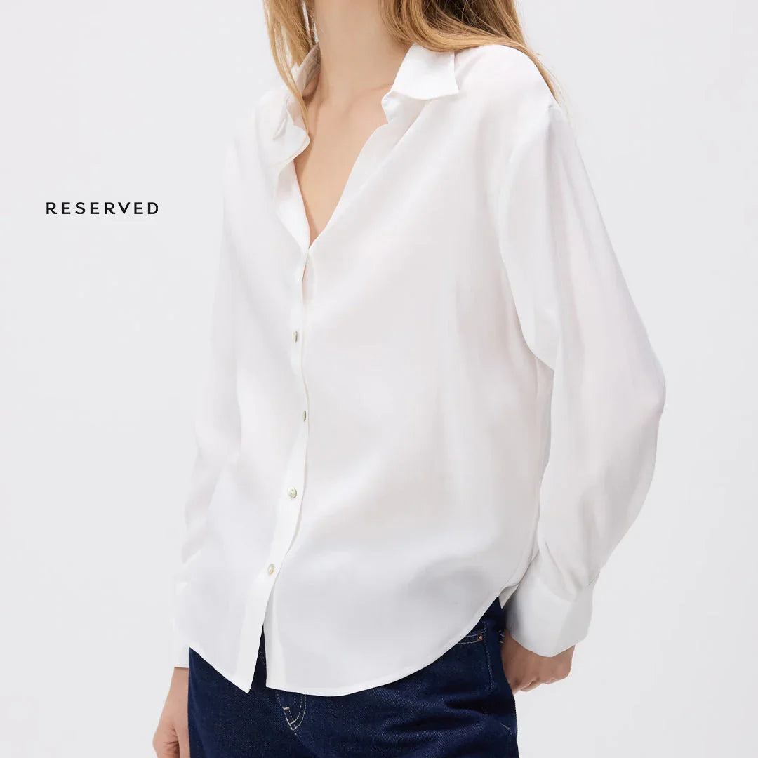 Plain Satin Shirt – Reserved | قميص سادة من الساتان – ريزيرفد