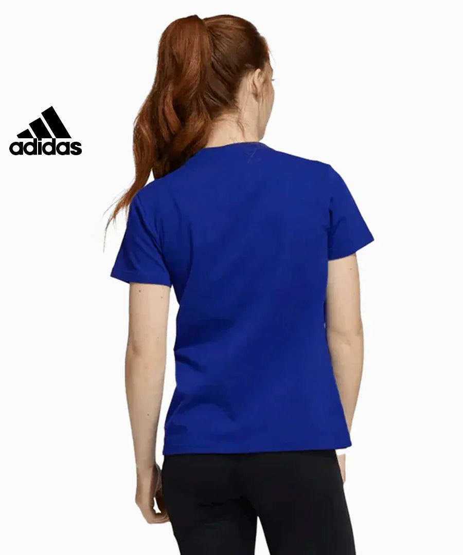 Back view of Adidas Badge Of Sport Classic T-Shirt in Victory Blue