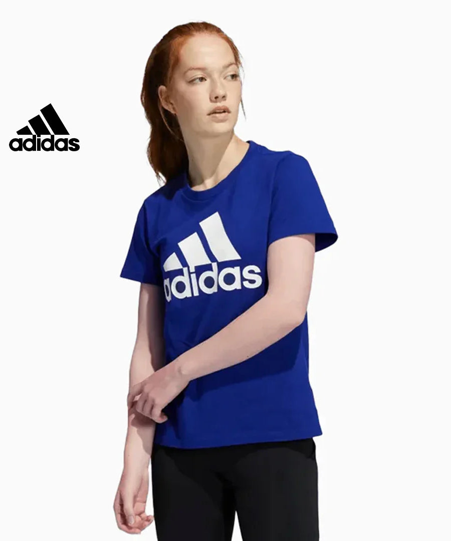 adidas-badgeFront view of Adidas Badge Of Sport Classic T-Shirt in Victory Blue