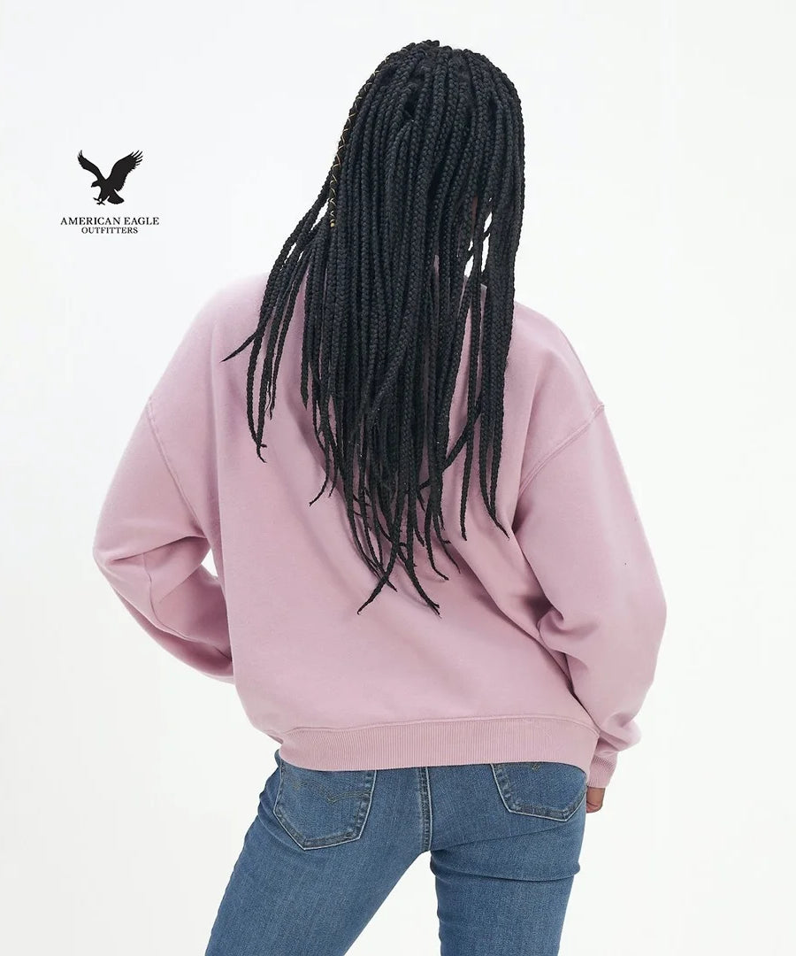 سويت شيرت نسائي بياقة مستديرة من American Eagle