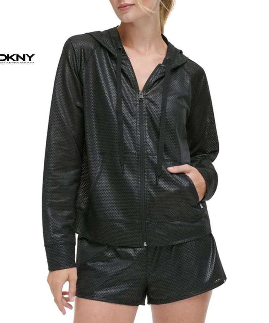 DKNY - Chintz Honeycomb Mesh Lightweight Jacket | جاكيت رياضي خفيف بنقشة شبكية – دي كيه إن واي