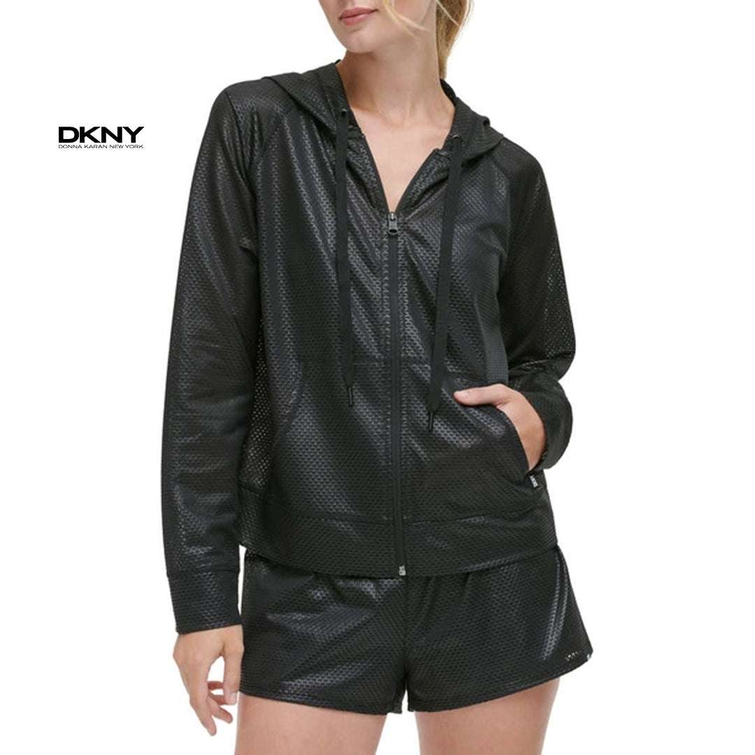 DKNY - Chintz Honeycomb Mesh Lightweight Jacket | جاكيت رياضي خفيف بنقشة شبكية – دي كيه إن واي