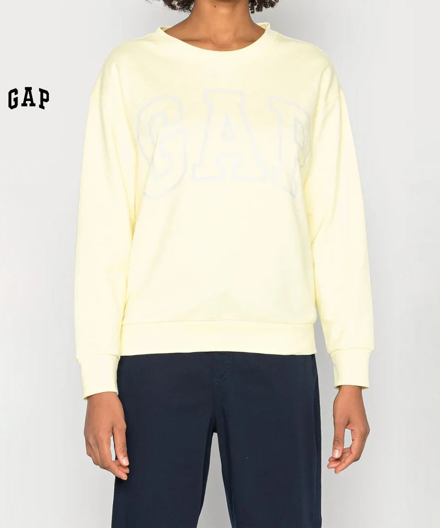 سويت شيرت أصفر بشعار GAP