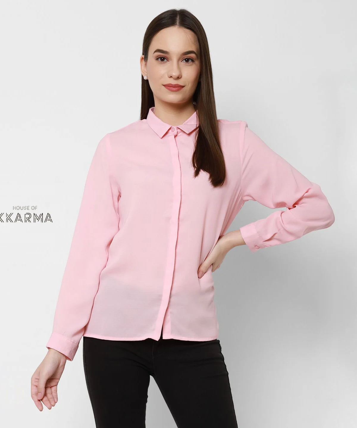 قميص نسائي سادة – تصميم كاجوال من House of Kkarma