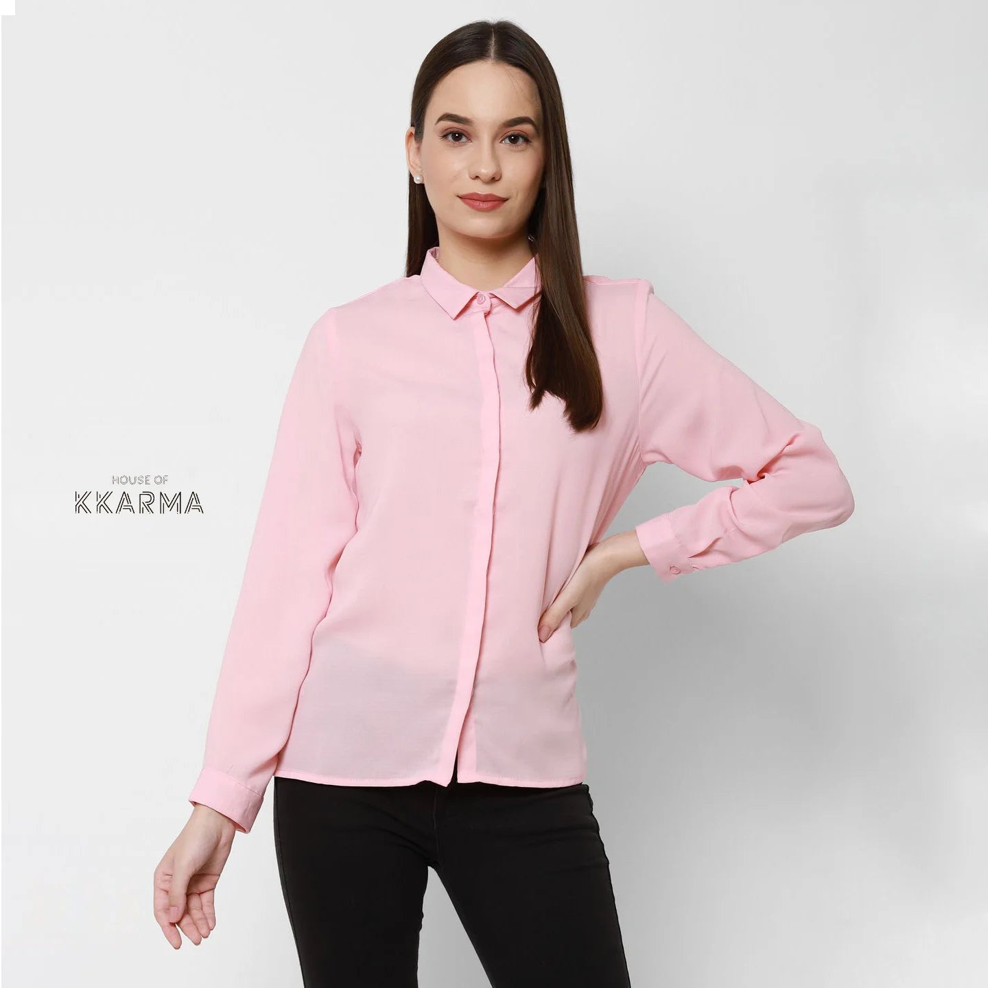 قميص نسائي سادة – تصميم كاجوال من House of Kkarma