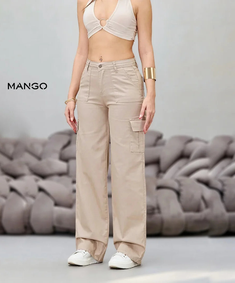 بنطال واسع بجيوب كارجو من Mango