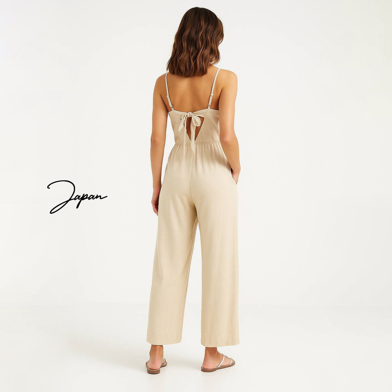 جمبسوت نسائي صيفي بحمّالات رفيعة – تصميم أنيق ومريح من براند japan