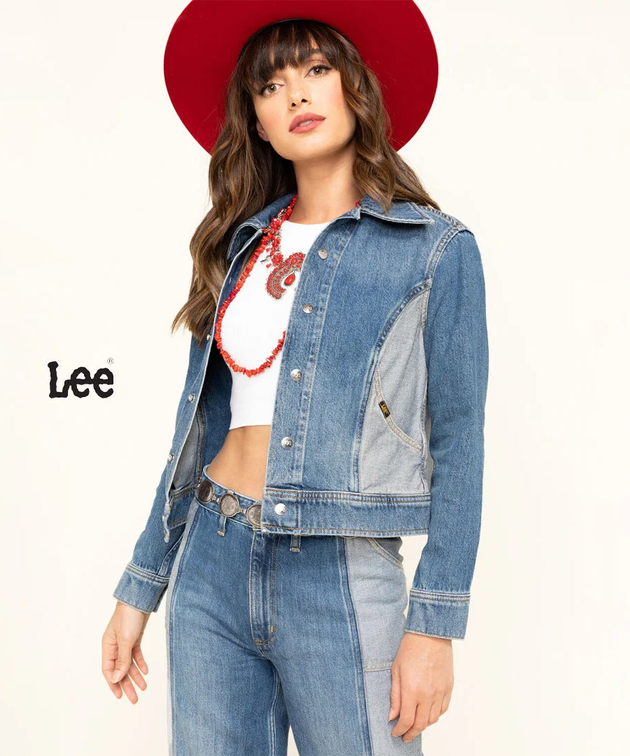 جاكيت دنيم نسائي بتصميم متباين من Lee