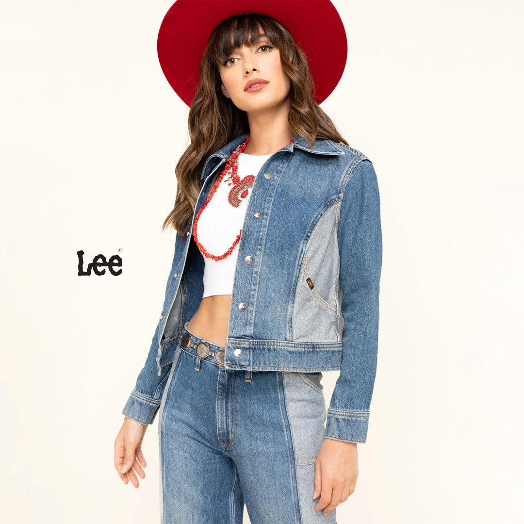 جاكيت دنيم نسائي بتصميم متباين من Lee