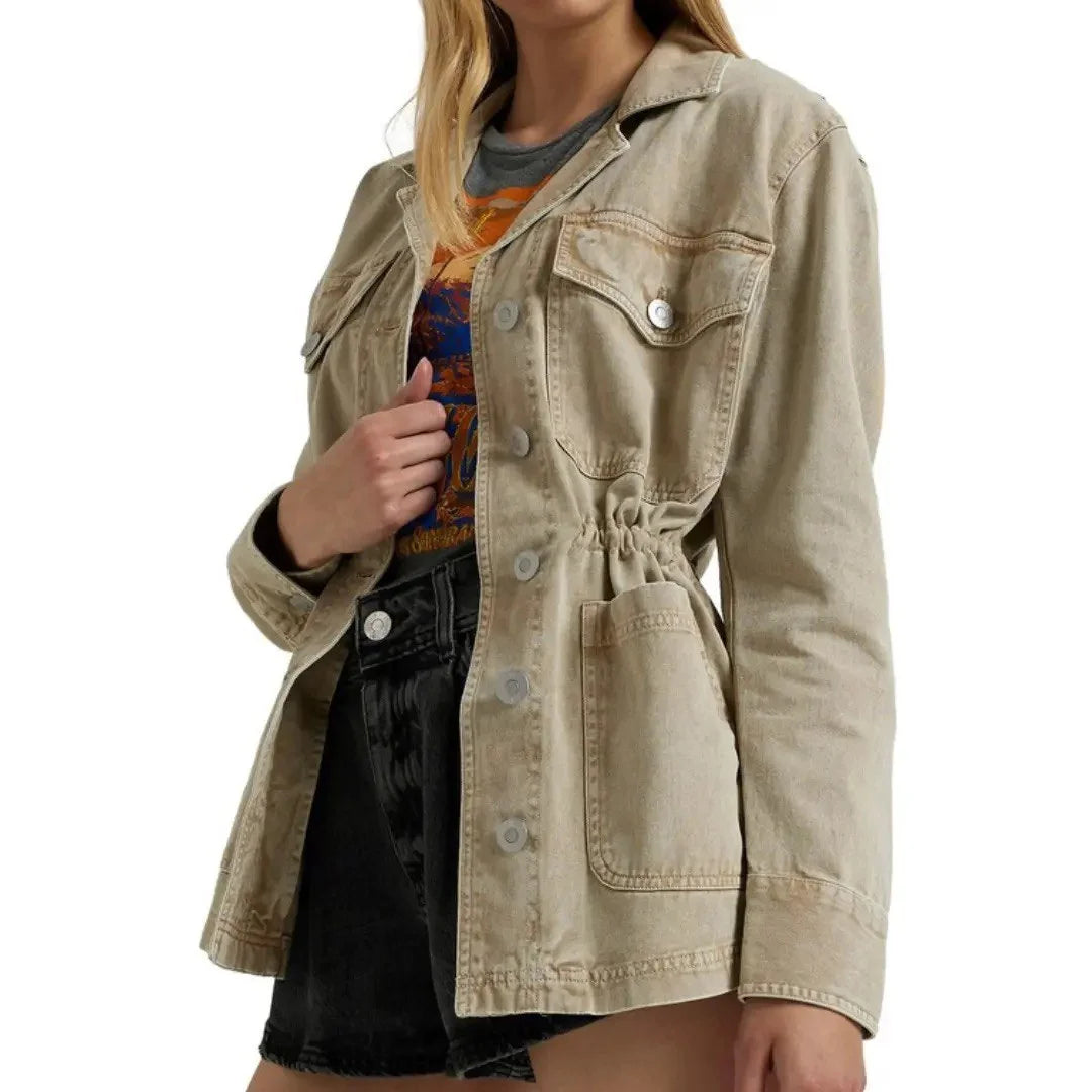 جاكيت نسائي Utility من الدينيم بجيوب أمامية من River Island