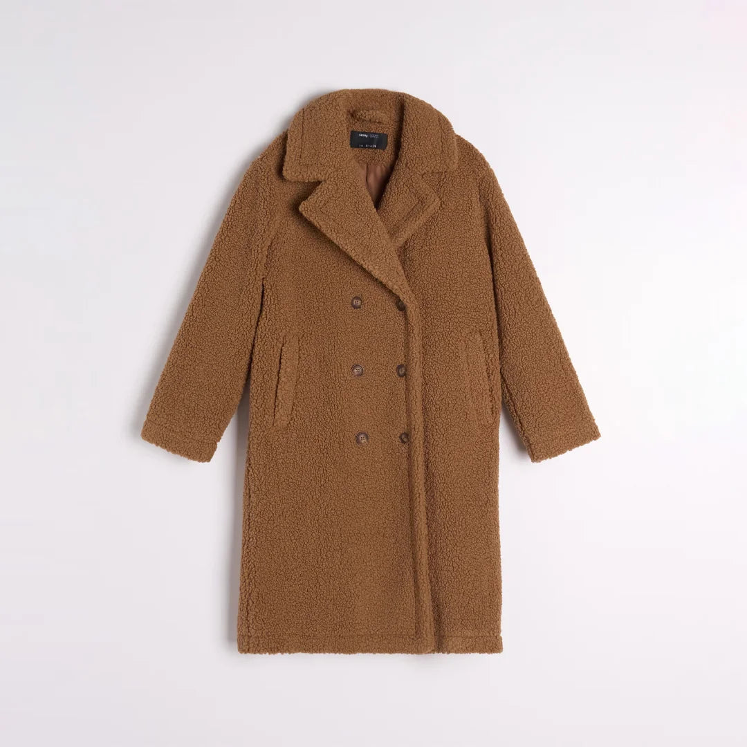 معطف نسائي من قماش تيدي الناعم من Sinsay