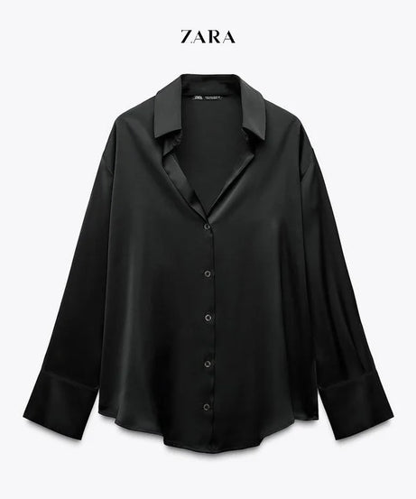 ZARA - SATIN BASIC SHIRT | Satin Shirt - Zara