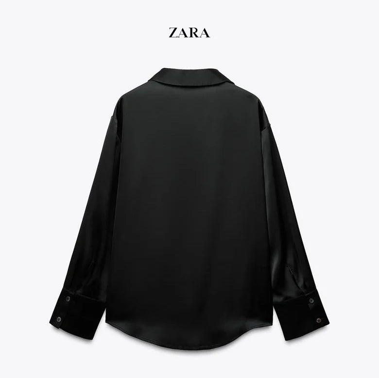 ZARA - SATIN BASIC SHIRT | Satin Shirt - Zara